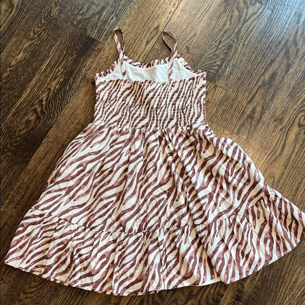 Janie and Jack Zebra Print Dress in Brown and White - Picture 4 of 4